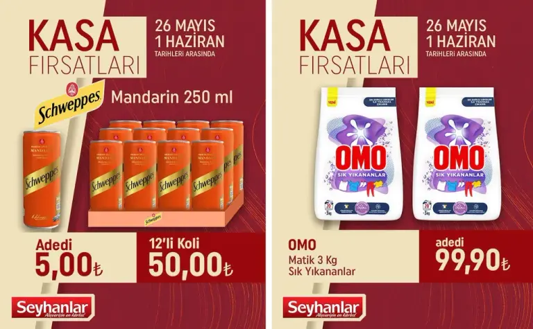 Seyhanlar Market 26 Mayıs 2025 Kasa Fırsatları Kataloğu - Seite 1 von 1