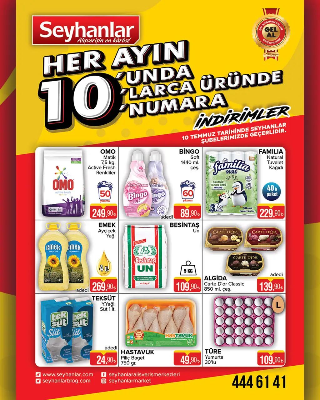 Seyhanlar Market 10 Temmuz 2025 kataloğu - Sayfa 1