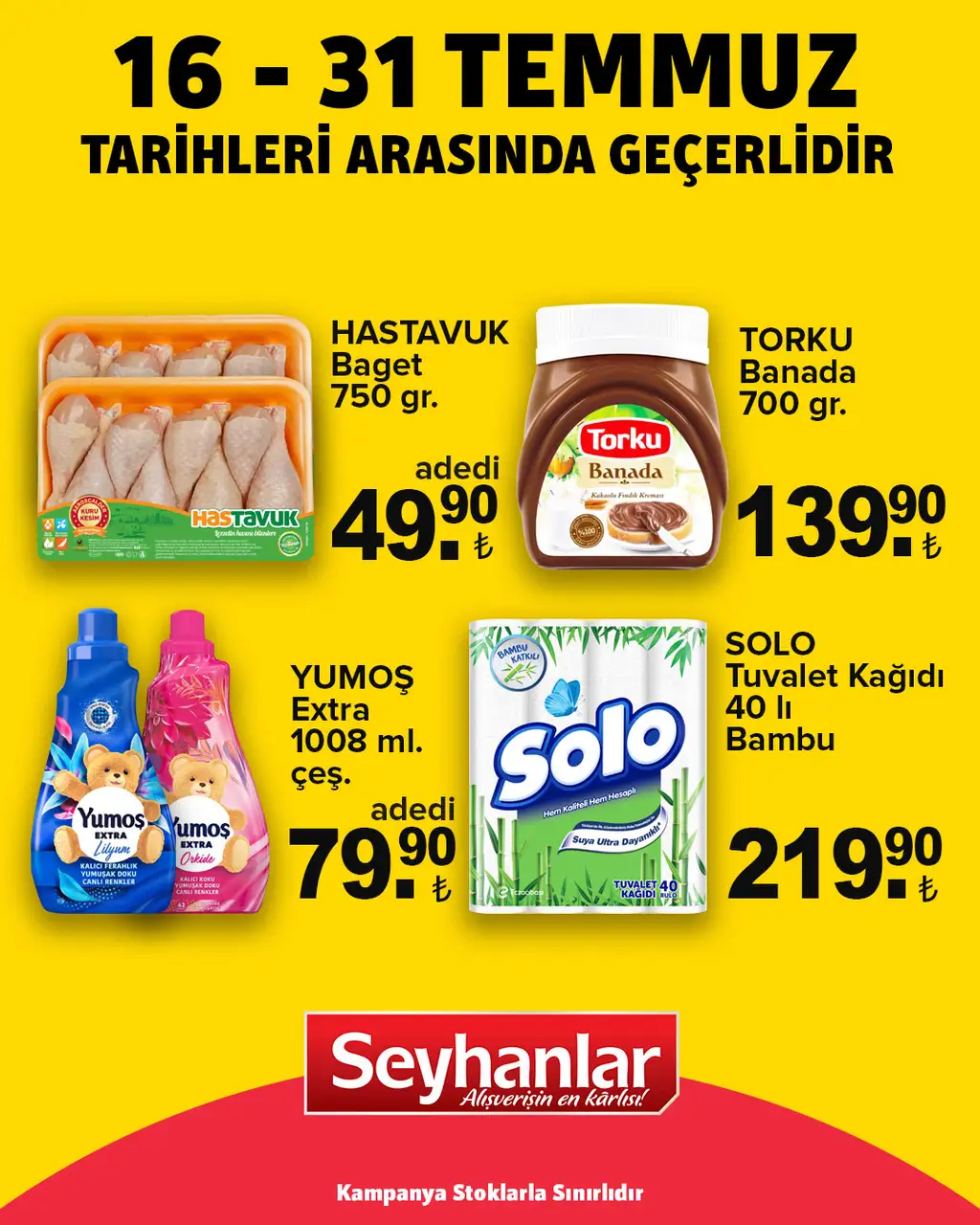 Seyhanlar Market 16 Temmuz 2025 kataloğu - Sayfa 1
