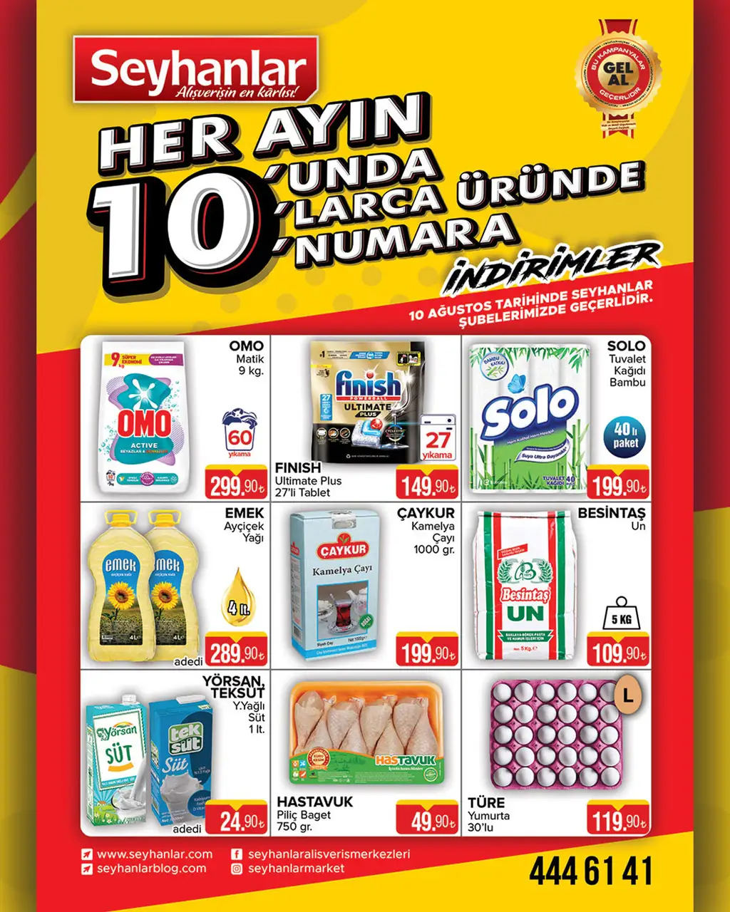 Seyhanlar Market 10 Ağustos 2025 kataloğu - Sayfa 1