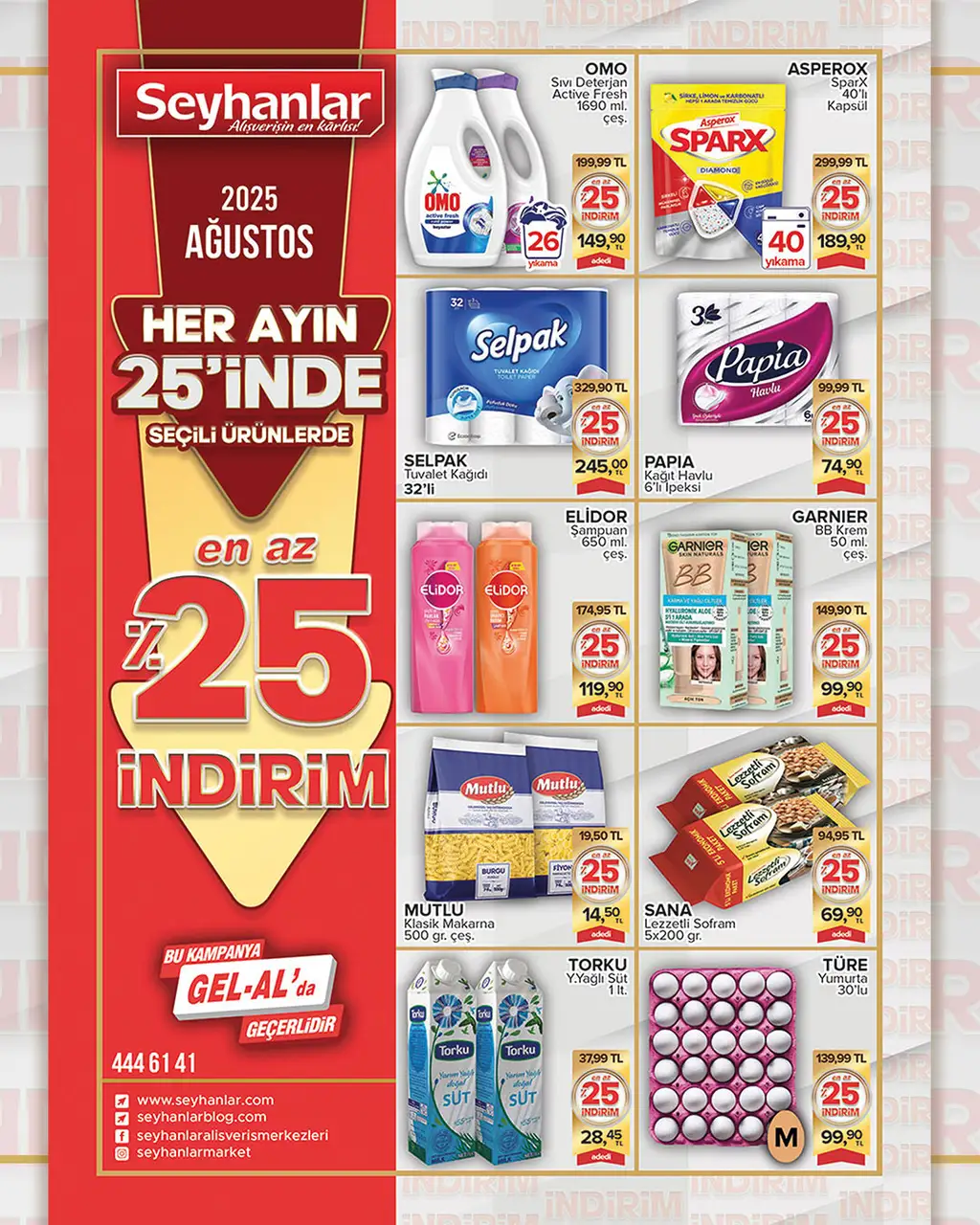 Seyhanlar Market 25 Ağustos 2025 kataloğu - Sayfa 1