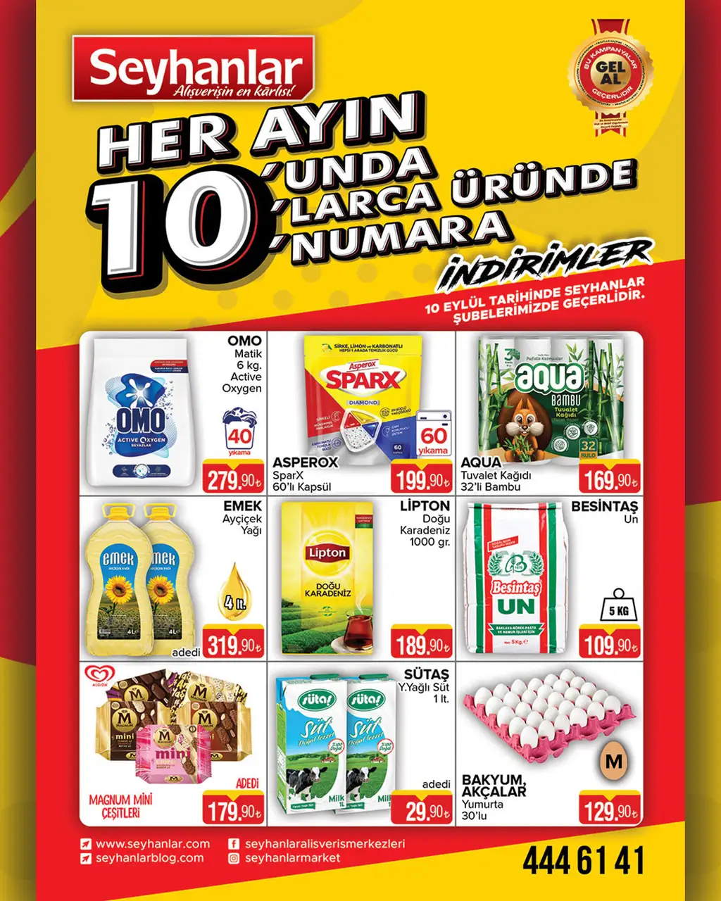 Seyhanlar Market 10 Eylül 2025 kataloğu - Sayfa 1