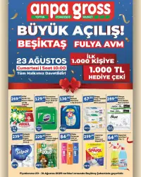 Anpa Gross Büyük Açılış Broşürü ( Temizlik ) - Beşiktaş Fulya AVM