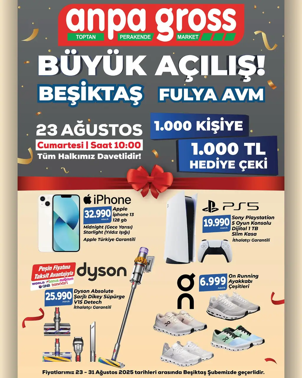 Anpa Gross Büyük Açılış Broşürü ( Teknoloji,Giyim ve Ev Eşyaları) - Beşiktaş Fulya AVM - Sayfa 1