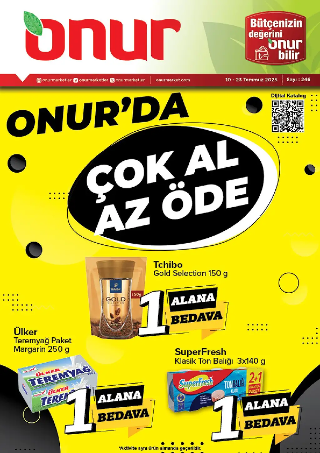 Onur Market 10 Temmuz 2025 kataloğu - Sayfa 1