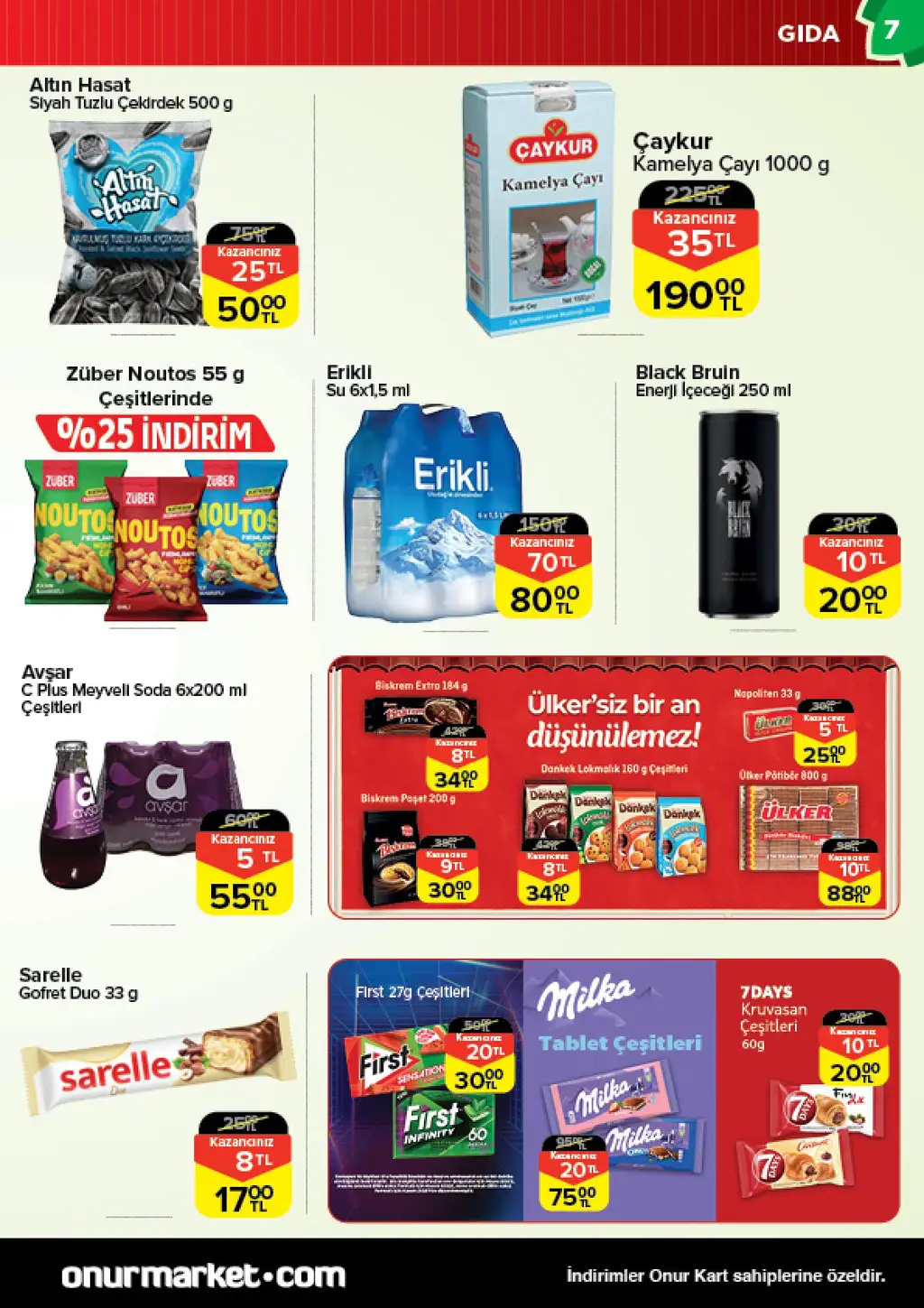 Onur Market 10 Temmuz 2025 kataloğu - Sayfa 1