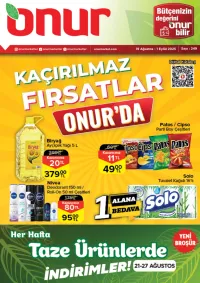 Onur Market 19 Ağustos 2025 kataloğu