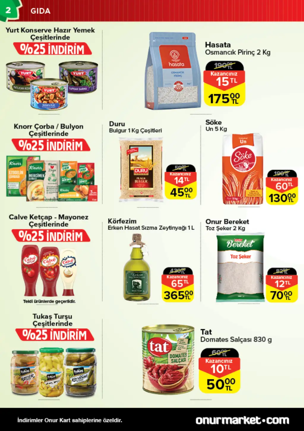 Onur Market 19 Ağustos 2025 kataloğu - Sayfa 2