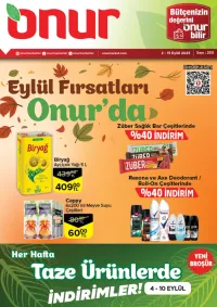 Onur Market 2 Eylül 2025 kataloğu