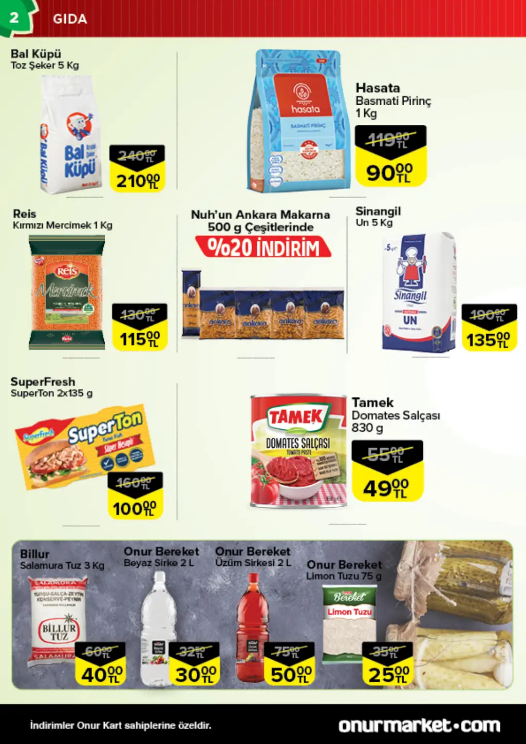 Onur Market 2 Eylül 2025 kataloğu - Sayfa 2