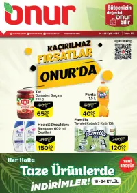 Onur Market 16 Eylül 2025 kataloğu