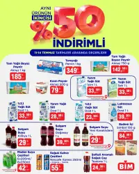 BIM Marketler Broşürü: %50 İndirimli Ürünler! (11-14 Temmuz)