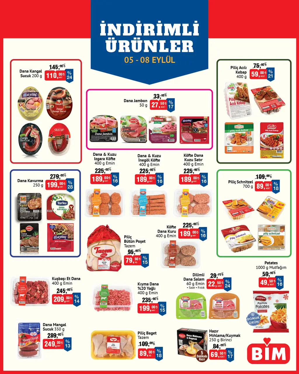 Bim Haftalık İndirim Broşürü (05-08 Eylül)  - Sayfa 1