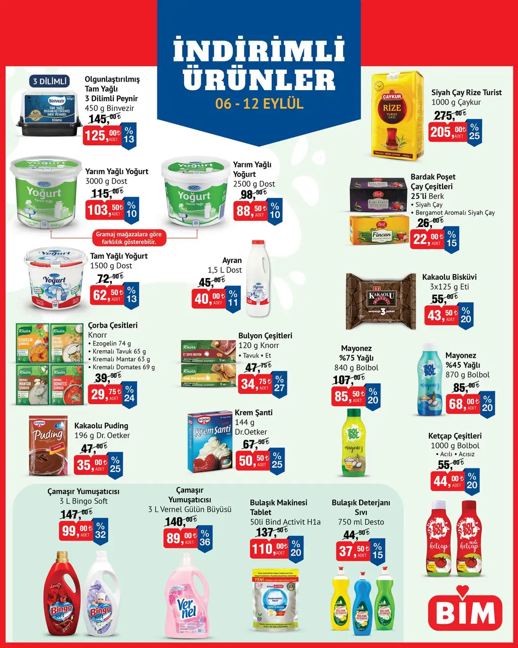 BİM Market İndirimli Ürünler (06-12 Eylül) - Sayfa 1