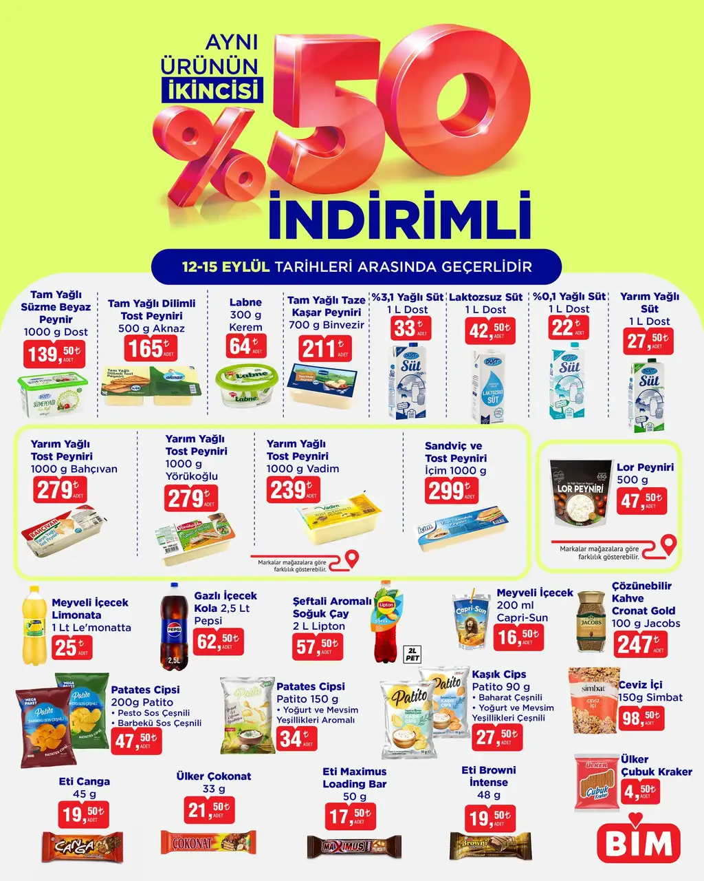 Bim 12 - 15 Eylül 2025 Aynı Ürünün İkinicisi Indirimi - Sayfa 1