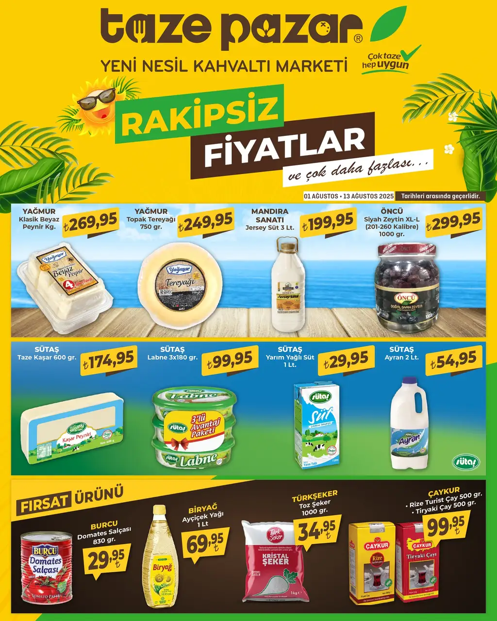 Taze Pazar 1 Ağustos 2025 kataloğu - Sayfa 1