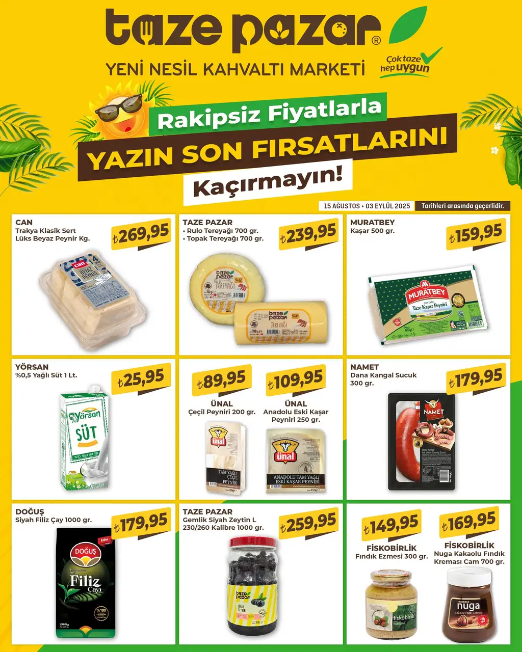 Taze Pazar 15 Ağustos 2025 kataloğu - Sayfa 1
