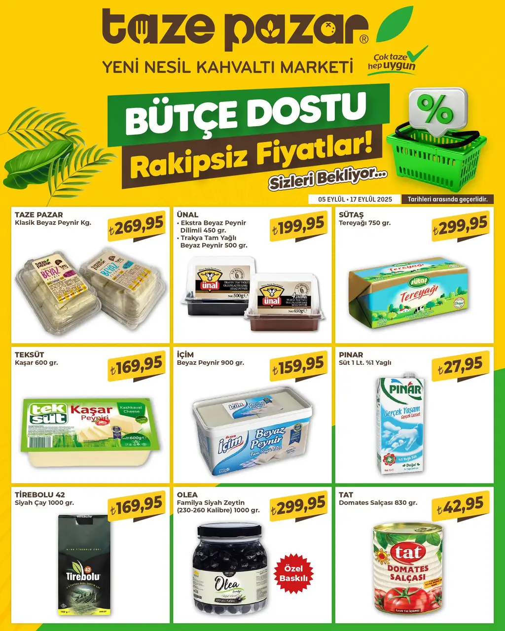 Taze Pazar 5 Eylül 2025 kataloğu - Sayfa 1