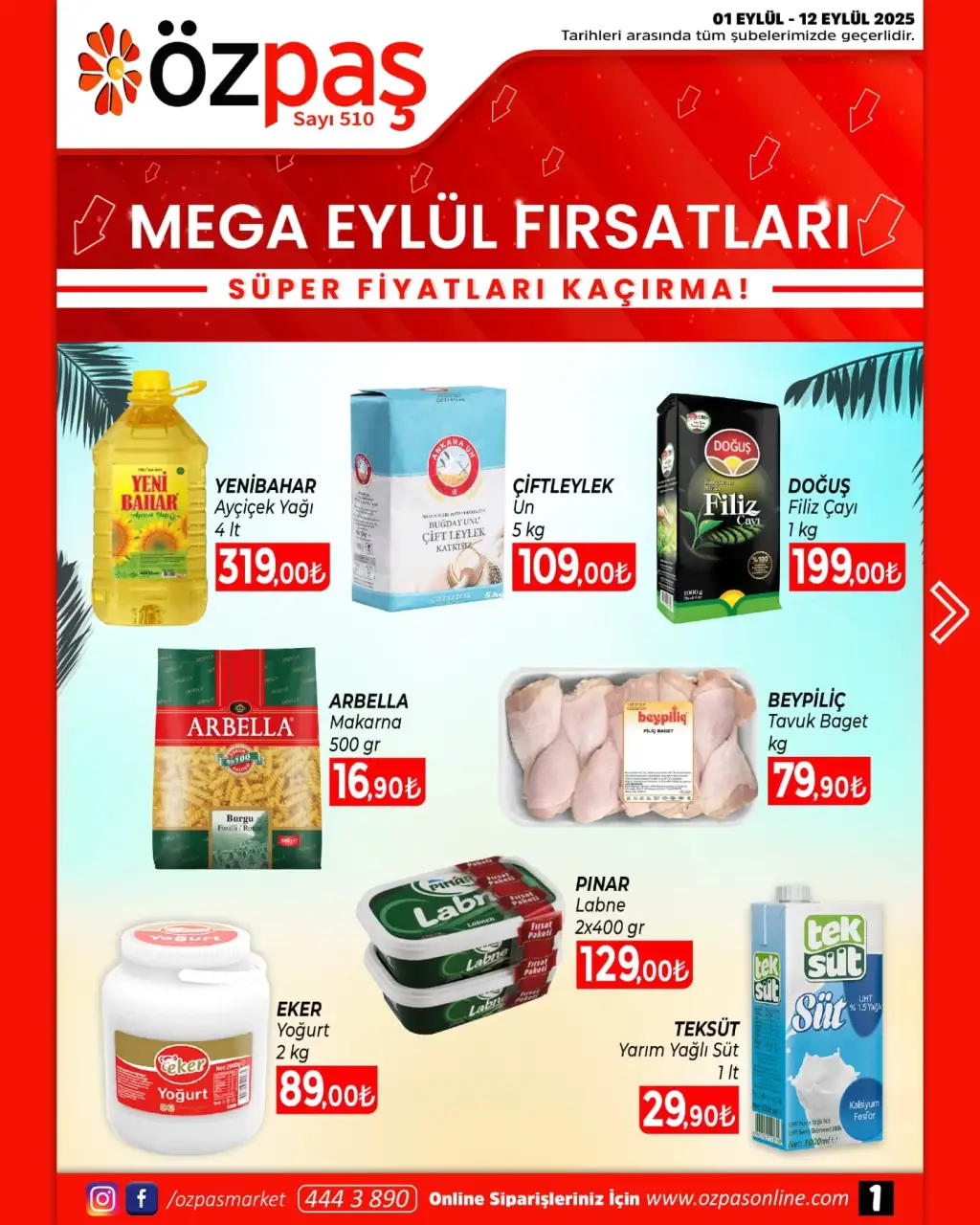 Özpaş 1 Eylül 2025 kataloğu - Sayfa 1