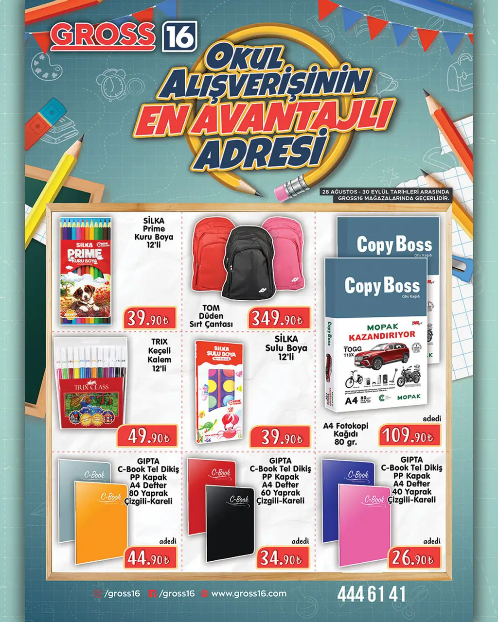 Gross 16 Okul Alışveriş Kataloğu 28 Ağustos - 30 Eylül 2025 - Sayfa 1