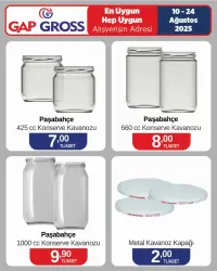 Gap Gross Market 10 Ağustos 2025 kataloğu