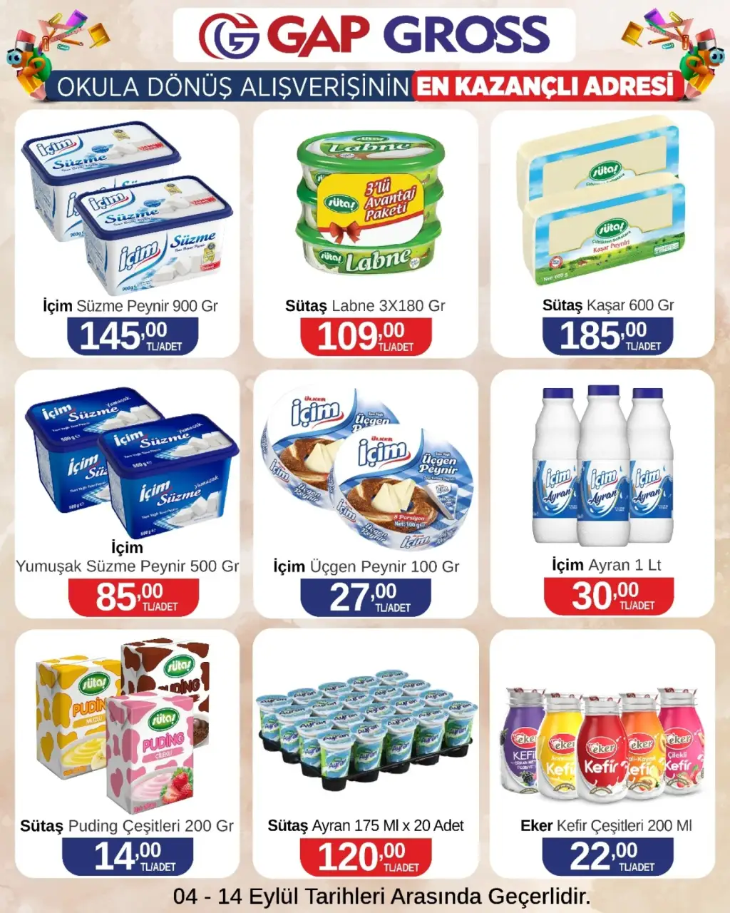 Gap Gross Market 4 Eylül 2025 kataloğu - Sayfa 1