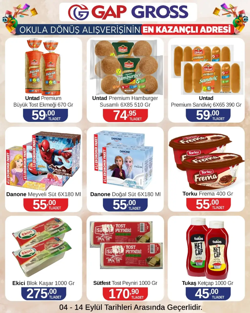 Gap Gross Market 4 Eylül 2025 kataloğu - Sayfa 1