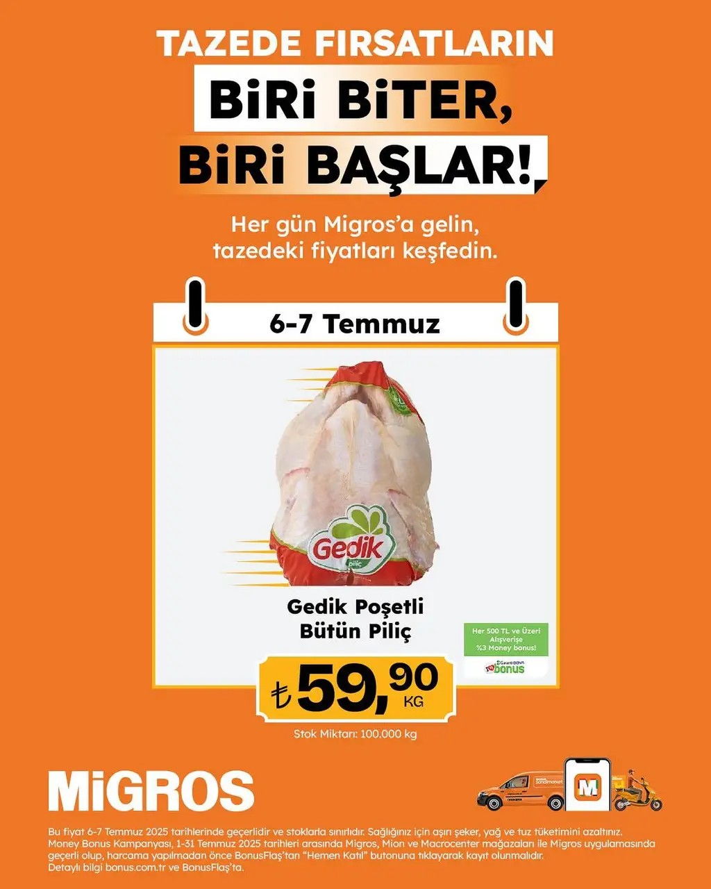  Migros 6-7 Temmuz 2025 Gedik Piliç Fırsatı - Sayfa 1