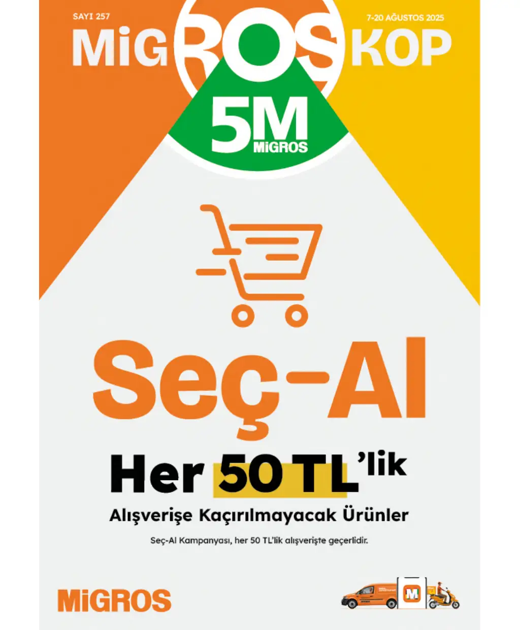 5M Migros Broşürü 7 Ağustos 2025  - Sayfa 1