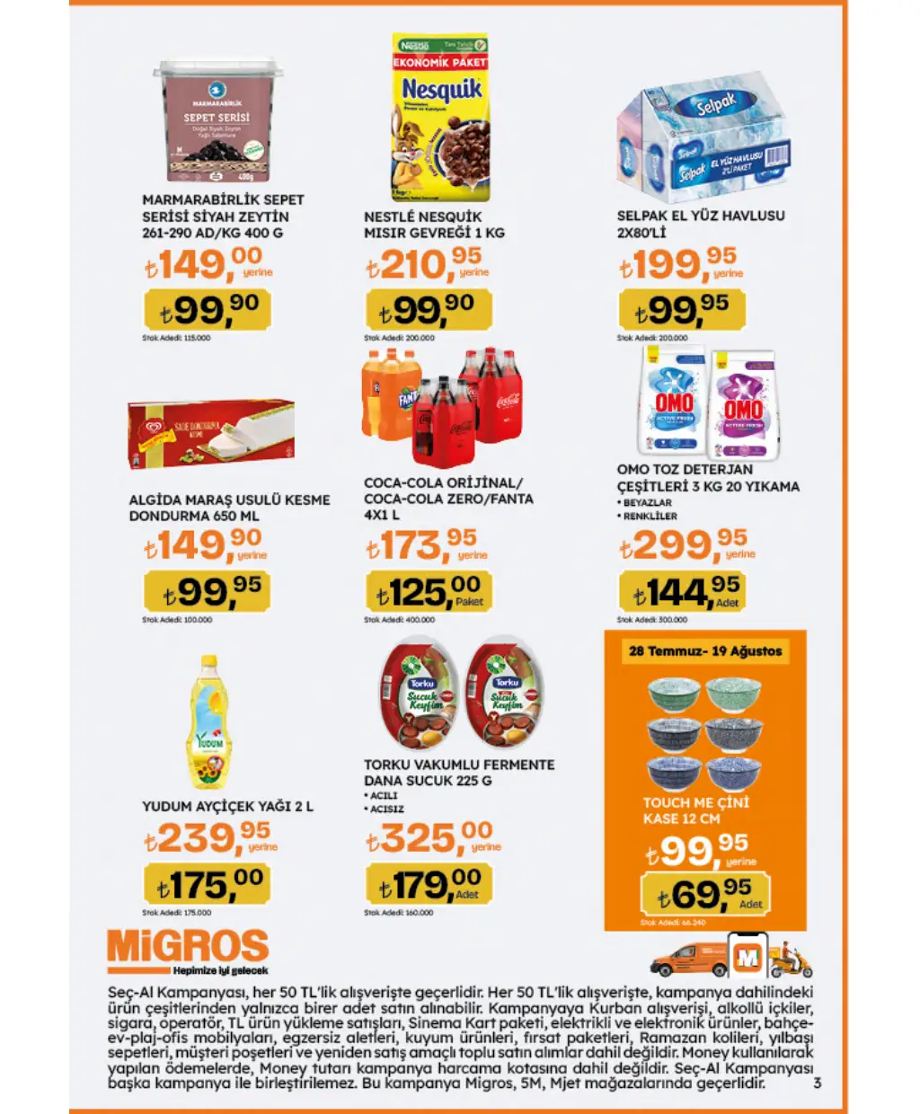 5M Migros Broşürü 7 Ağustos 2025  - Sayfa 3