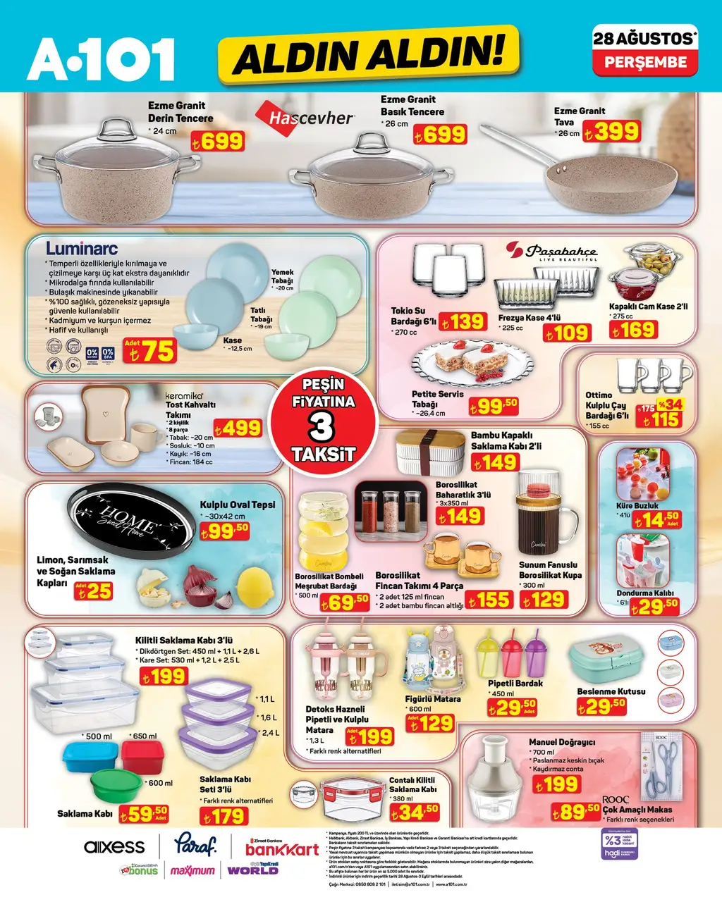 A101 28 Ağustos 2025 Kataloğu - Sayfa 1