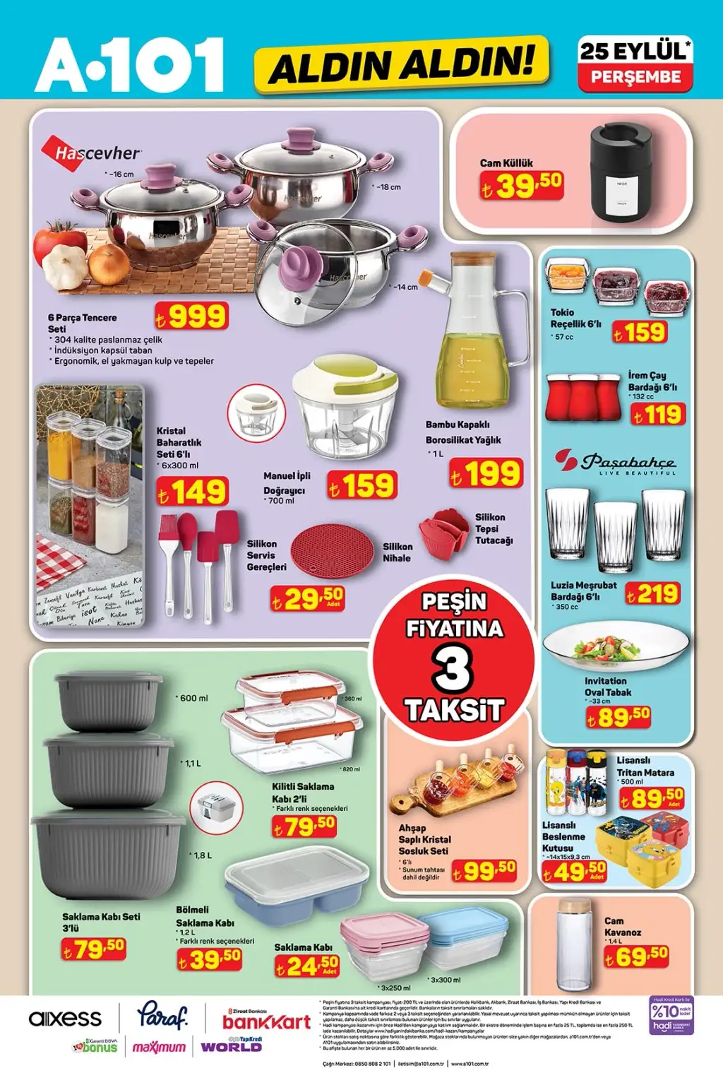 A101 25 Eylül 2025 Kataloğu - Sayfa 1