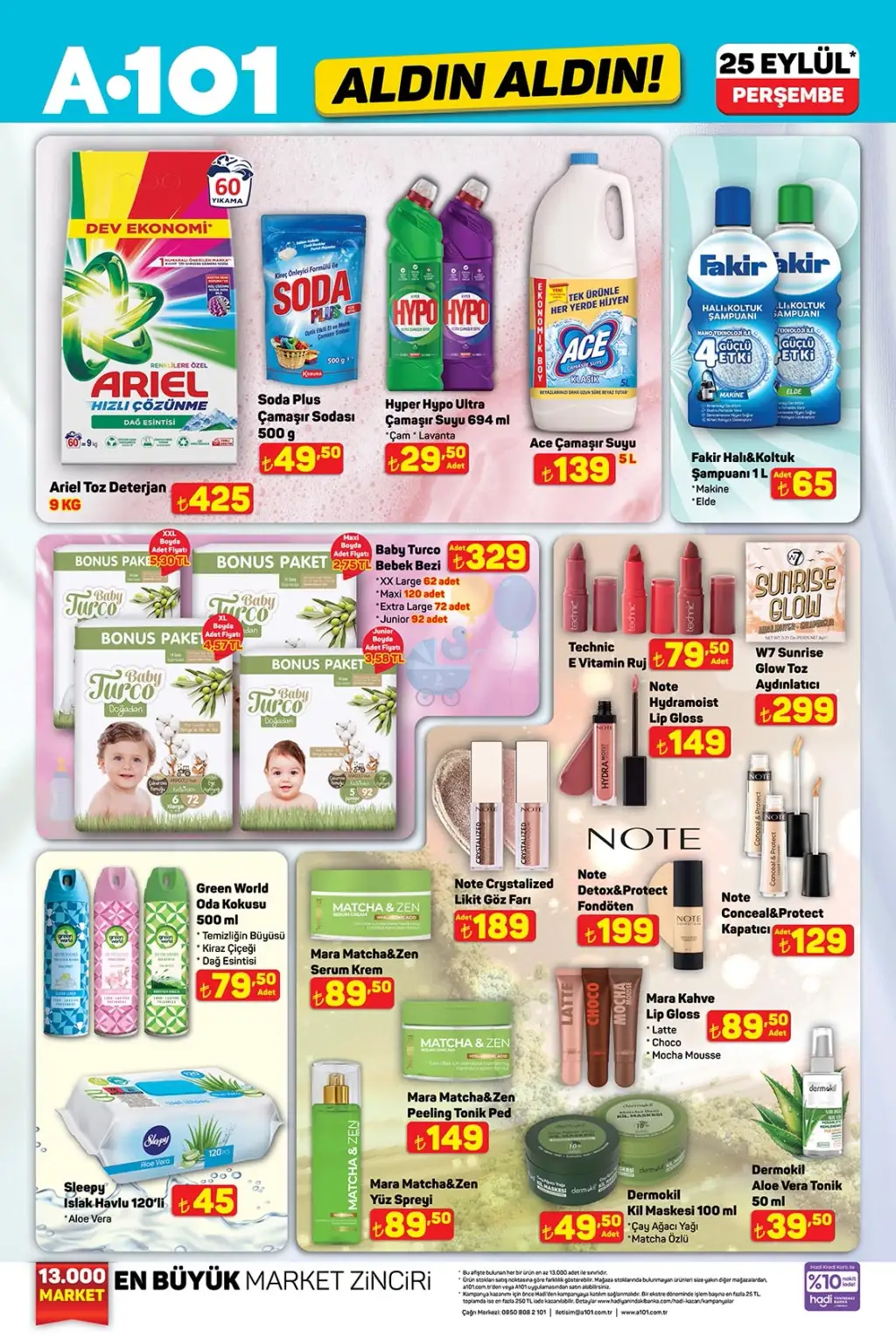 A101 25 Eylül 2025 Kataloğu - Sayfa 1