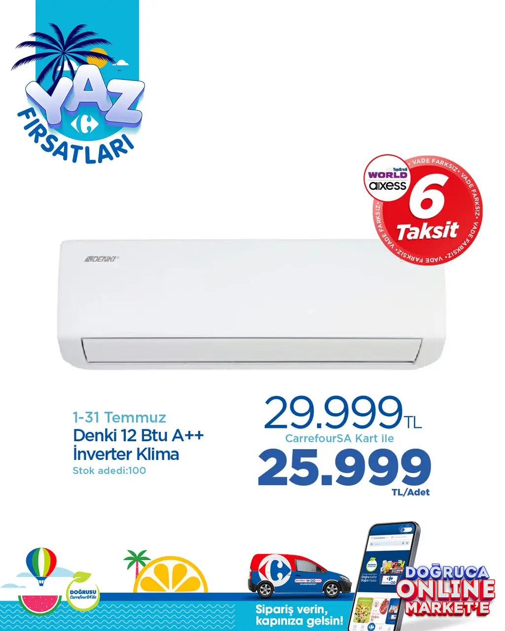 CarrefourSA 1 - 31 Temmuz 2025 Yaz Fırsatları! Klimalar, Vantilatörler Kataloğu - Sayfa 1