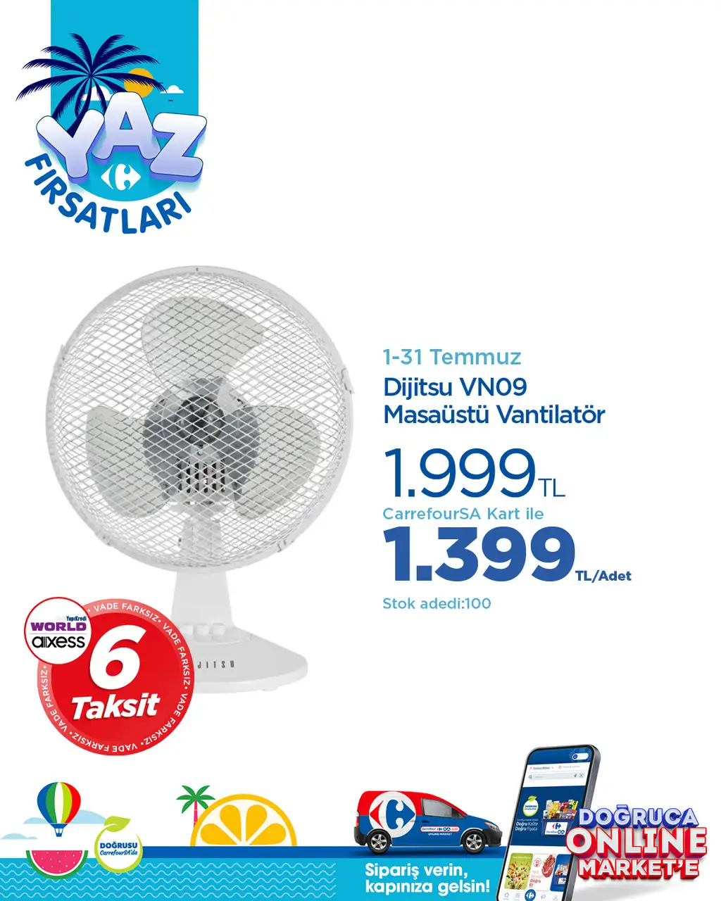 CarrefourSA 1 - 31 Temmuz 2025 Yaz Fırsatları! Klimalar, Vantilatörler Kataloğu - Sayfa 1