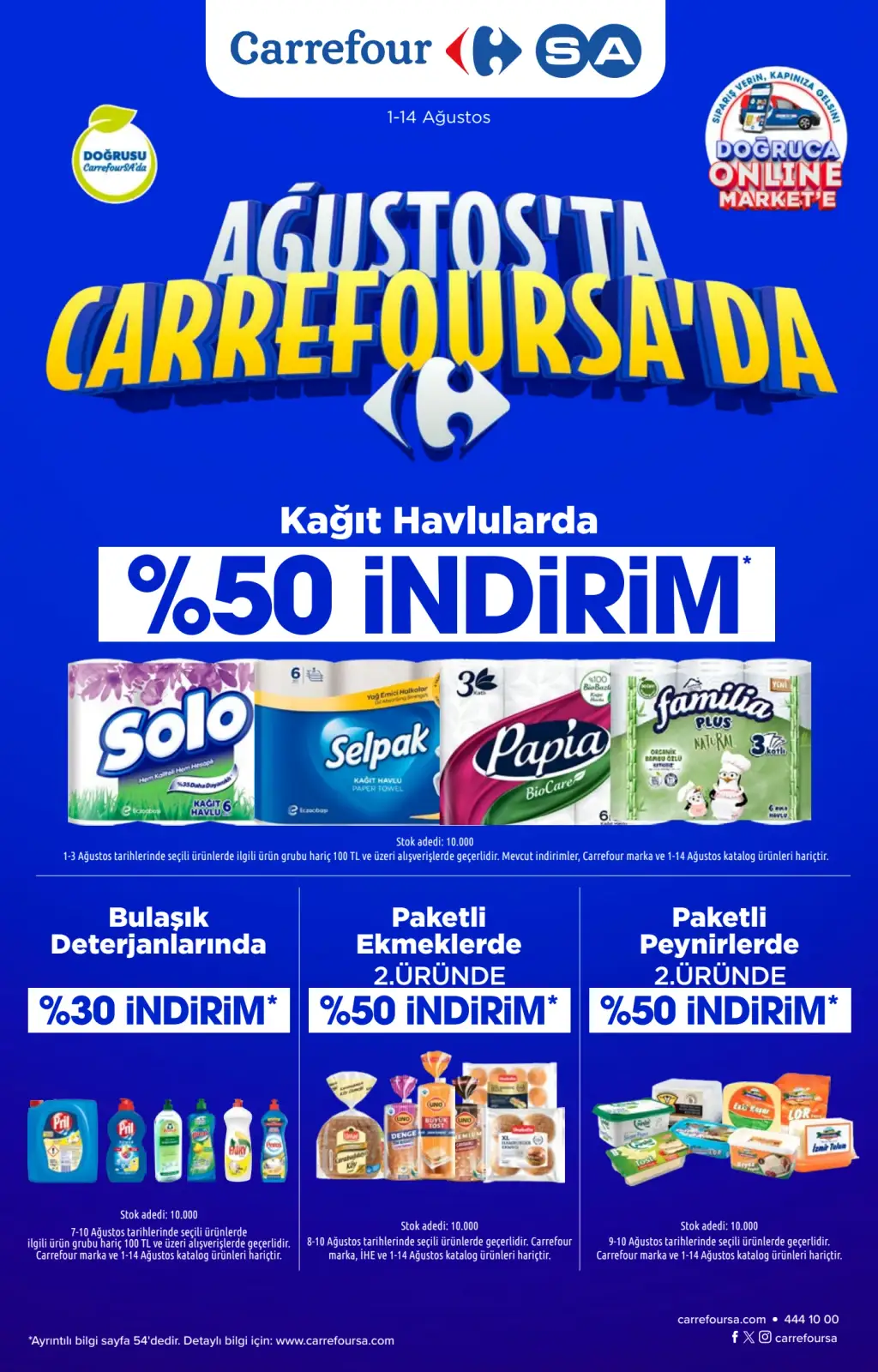 CarrefourSA Broşürü 1 Ağustos 2025 – Süpermarket Seçenekleri - Sayfa 1