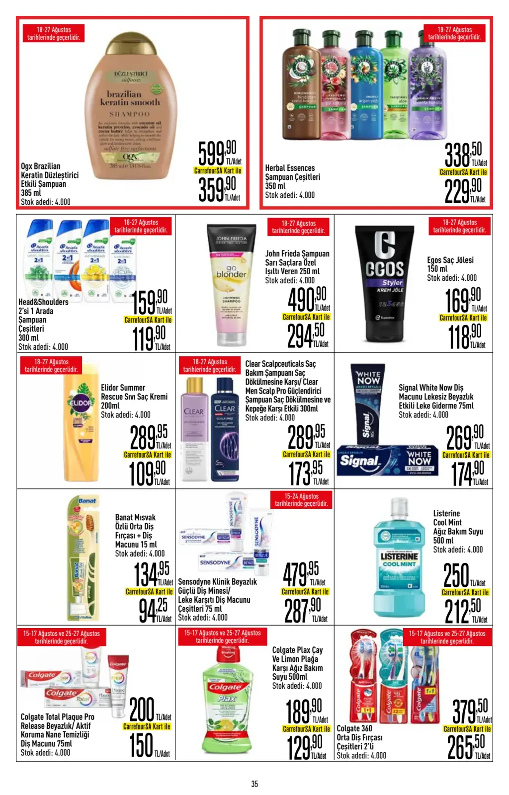 CarrefourSA Broşürü 15 Ağustos 2025 - Sayfa 1