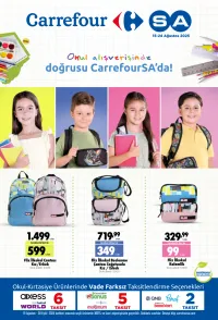 15 Ağustos CarrefourSA 2025 Okul Alışverişi Broşürü 