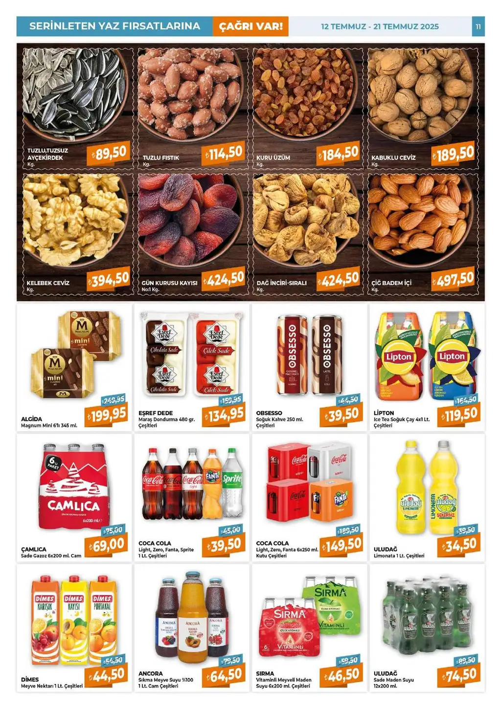 Çağrı Market 12 - 21 Temmuz 2025 kataloğu - Sayfa 1