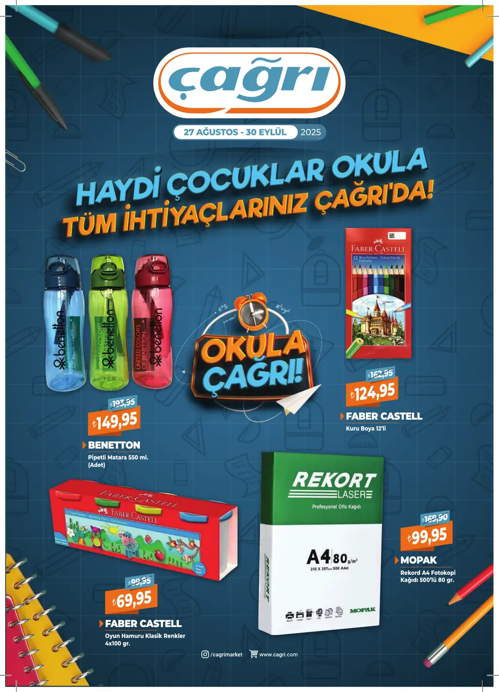 Çağrı Market 27 Ağustos 2025 Kırtasiye kataloğu - Sayfa 1