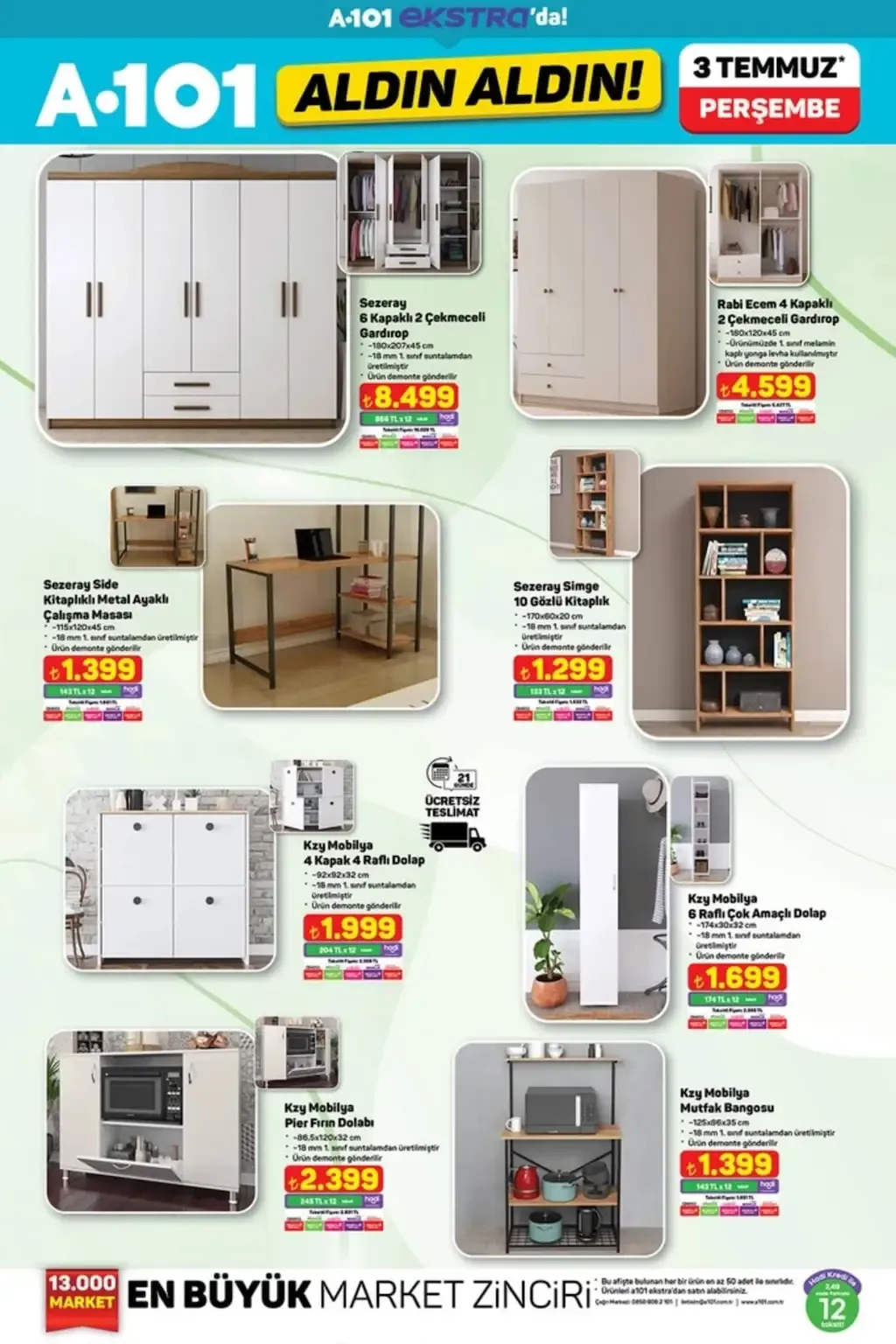 A101 3 Temmuz 2025 Aldın Aldın Ekstra Broşürü - Sayfa 1