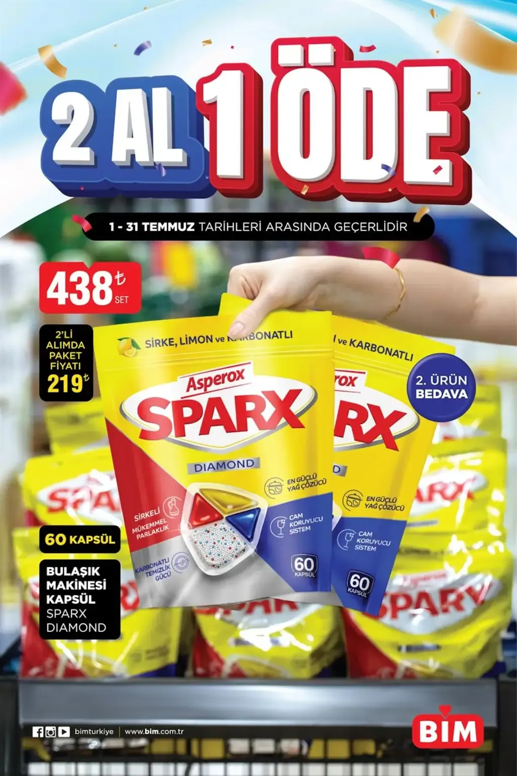 BIM 2 Al 1 Öde: Sparx Bulaşık Makinesi Kapsülleri Kampanyası - Sayfa 1