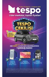 Tespo Market 4 Ağustos 2025 kataloğu