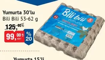 Bili Bili Yumurta 30'lu 53-62 g
