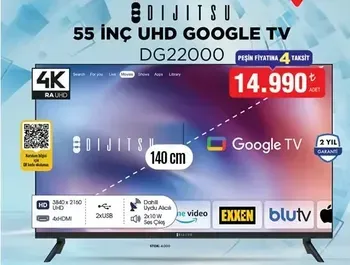 DIJITSU 55 İNÇ UHD GOOGLE TV DG22000